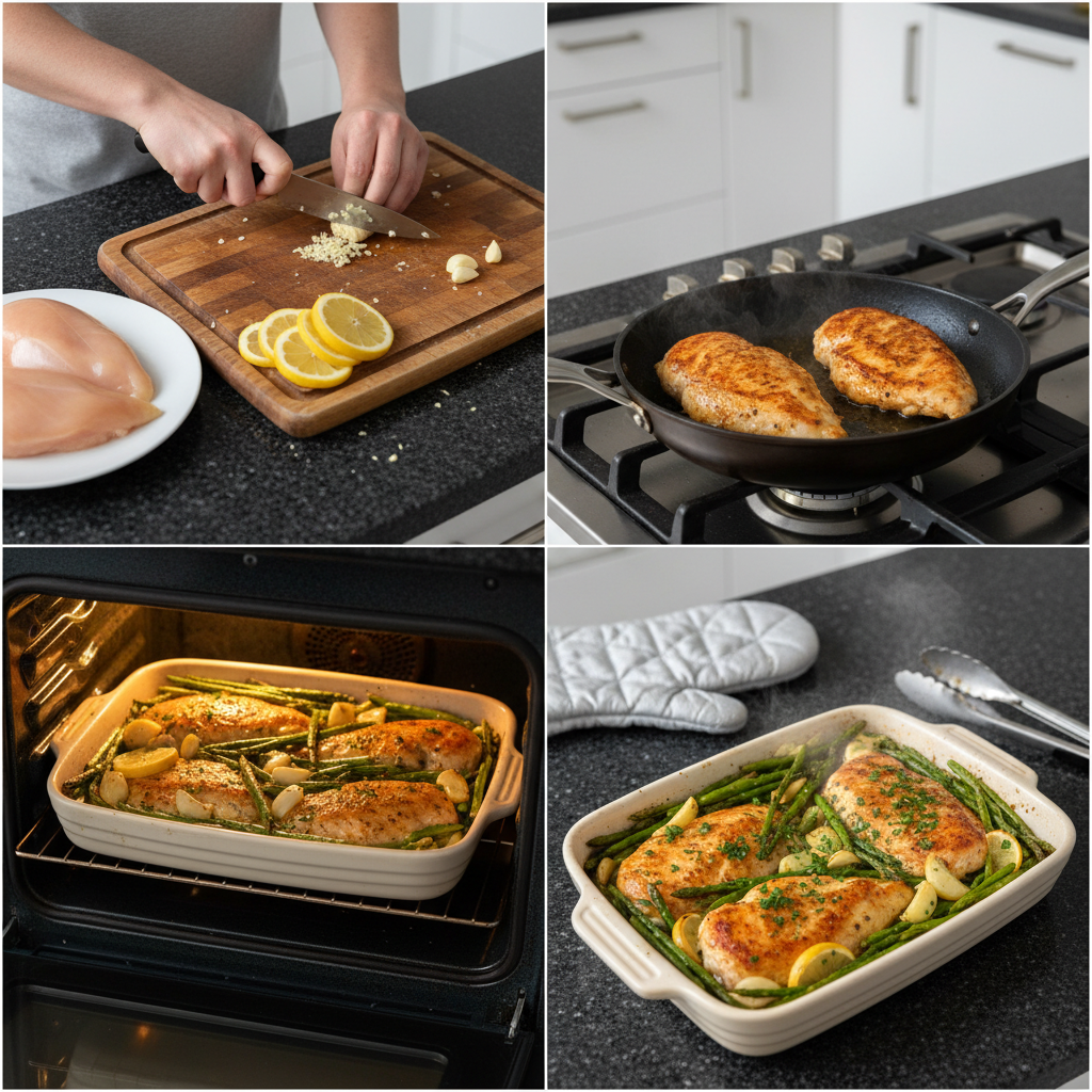healthy-lemon-garlic-chicken-prep-step Hands squeezing fresh lemon juice over seasoned chicken pieces in a bowl, preparing for Healthy Lemon Garlic Chicken.