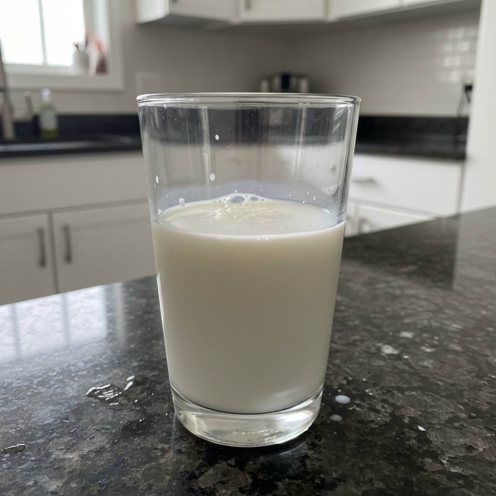 A tall glass of creamy, tangy homemade milk kefir, perfectly fermented and ready to drink, essential for a good Milk Kefir Recipe.
