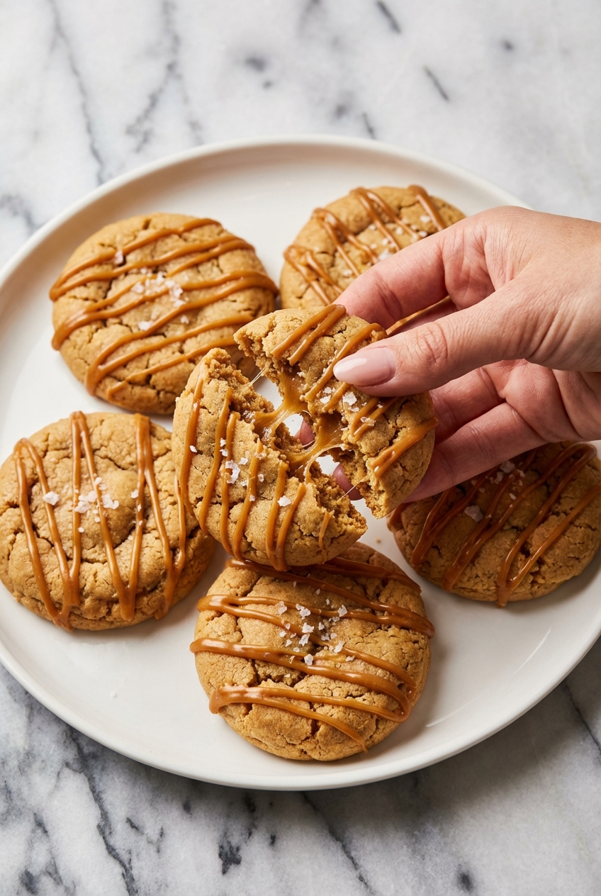 Close-up of peanut butter cookies showing the Maillard reaction on the edges under soft window lighting.
